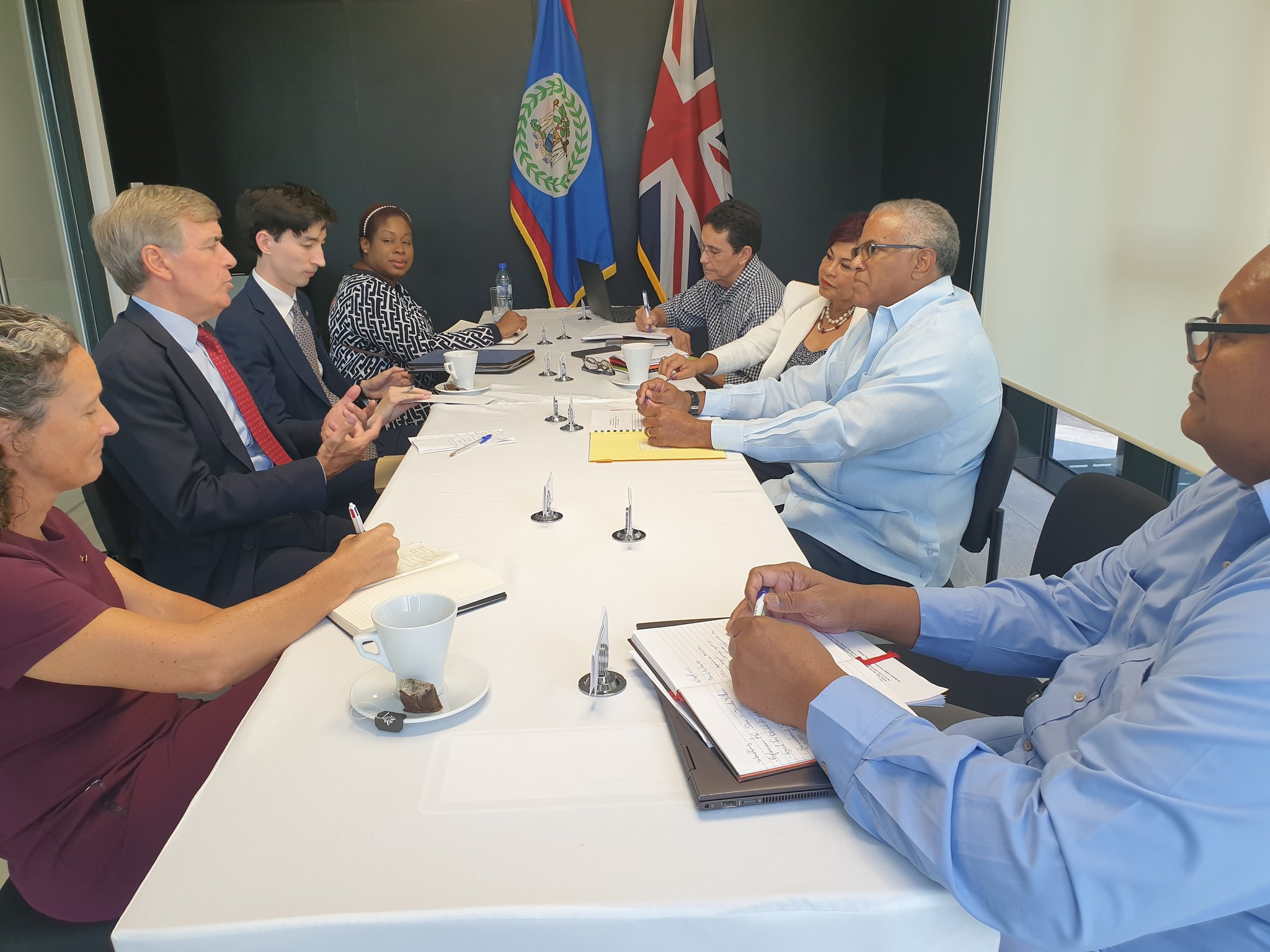 David Ruttley Foreign Minister Eamon Courtenay and MP David Rutley, Minister for the ...